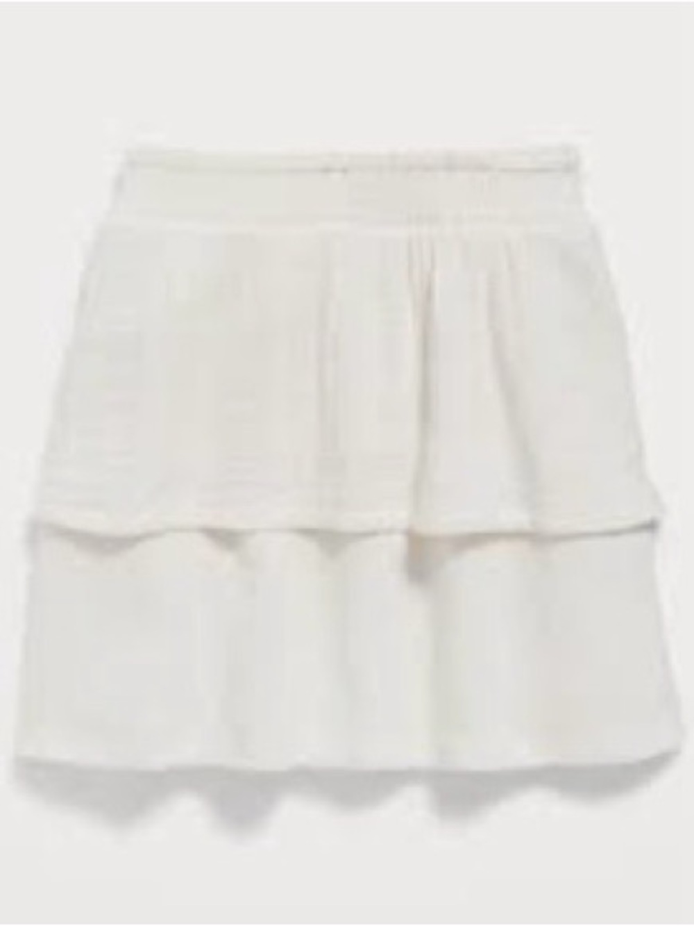 Old Navy Cream Tiered Cotton Skirt for Kids